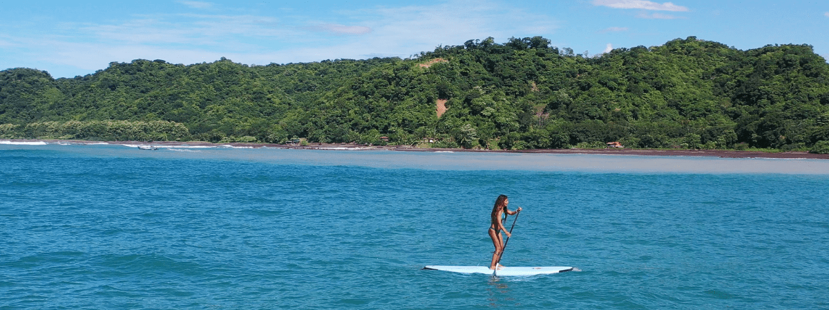 SUP in the Pacific ocean