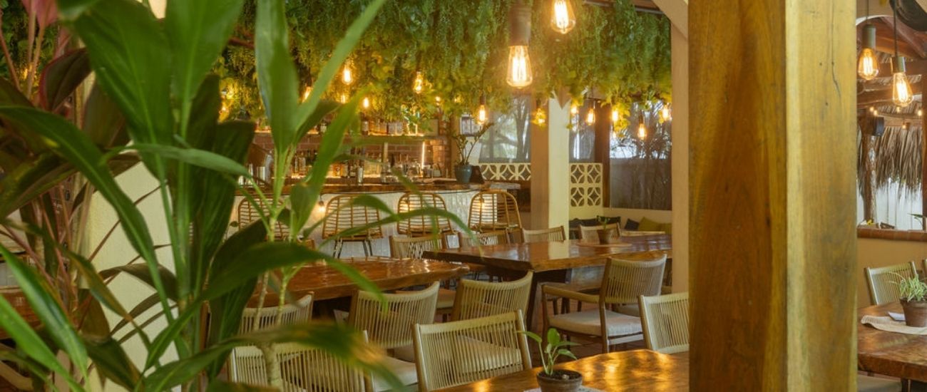 Open air dining at Sansara's oceanfront Buddha Bar in Panama