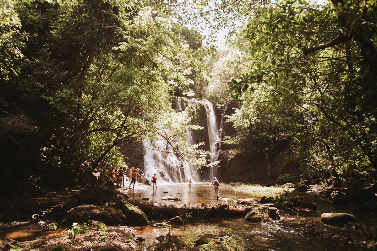 Waterfall excursion in the jungle of Panama