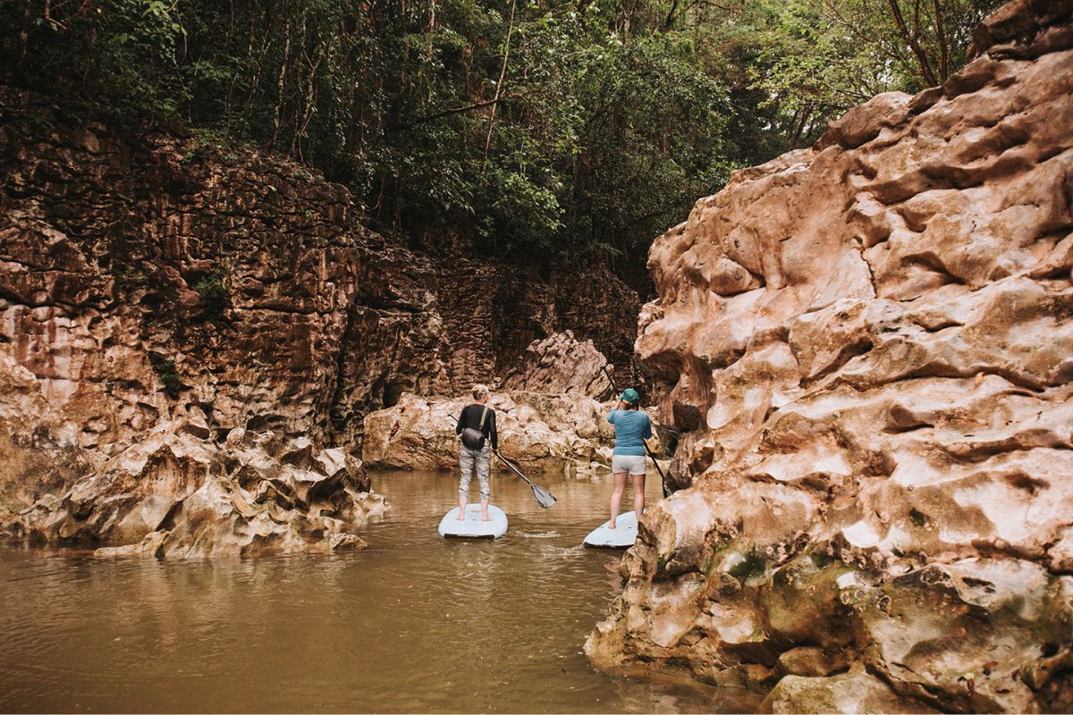 SUP tour in canyon