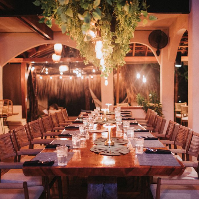 Romantic tropical dining