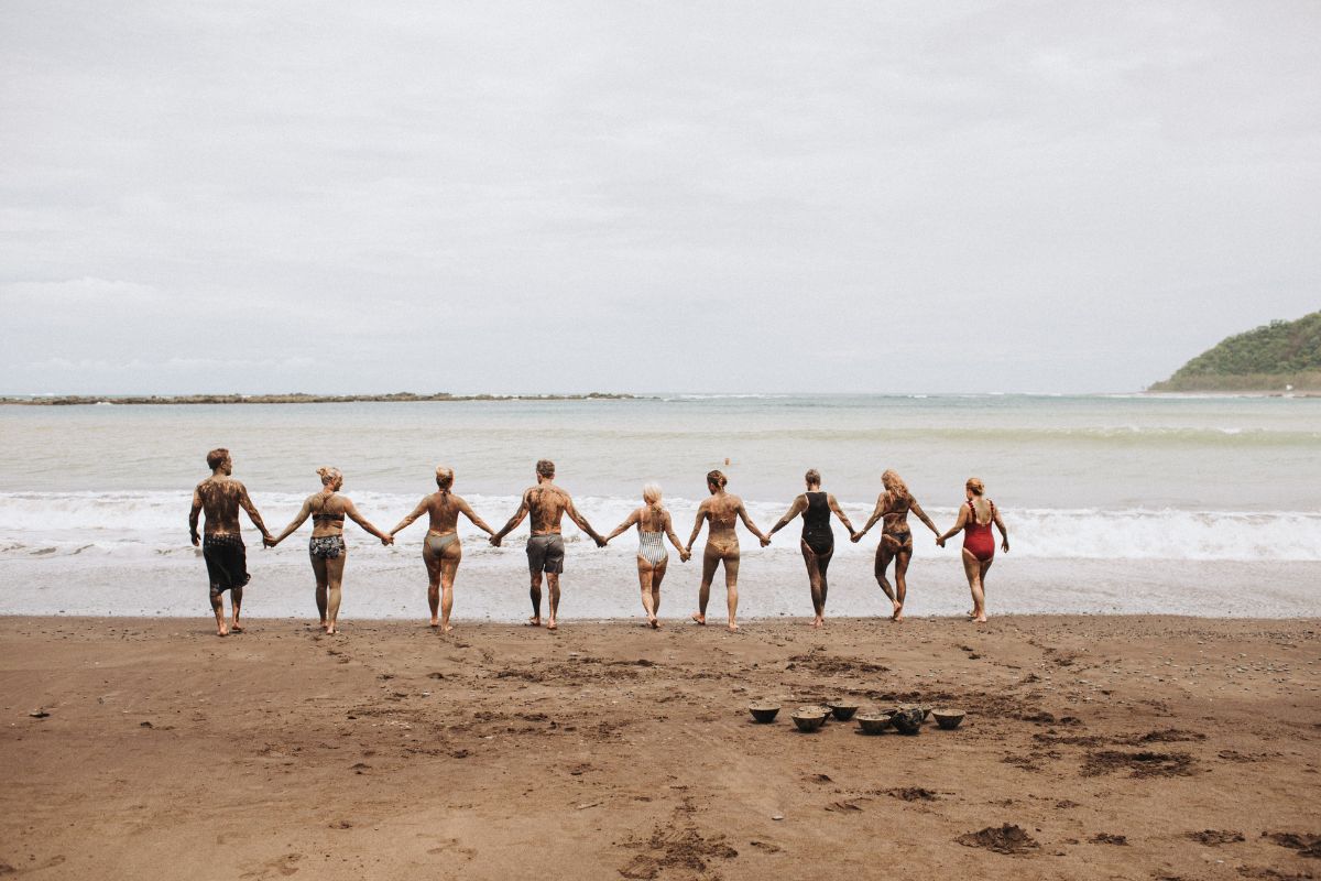 Volcanic sand mud baths